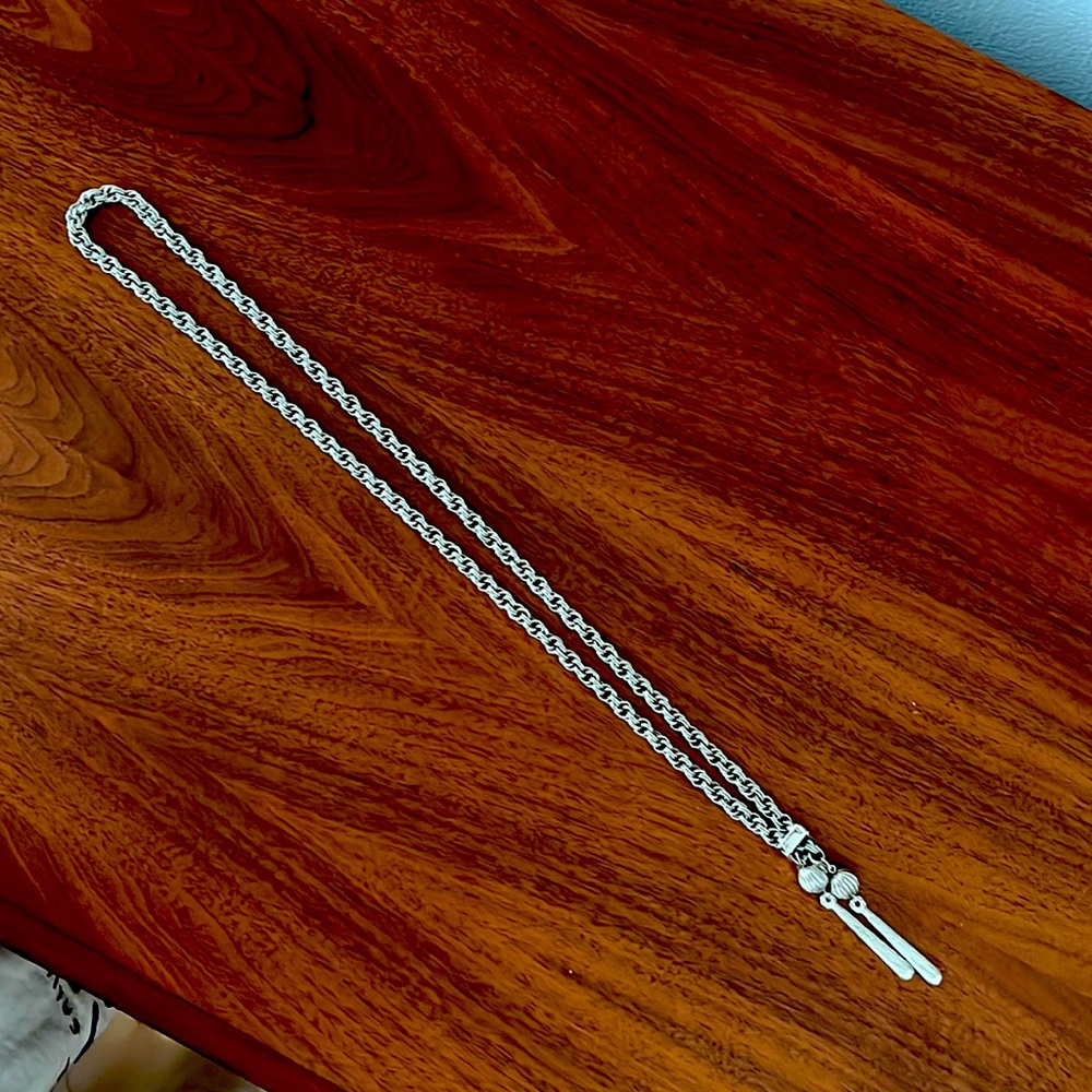 Vintage silver adjustable necklace